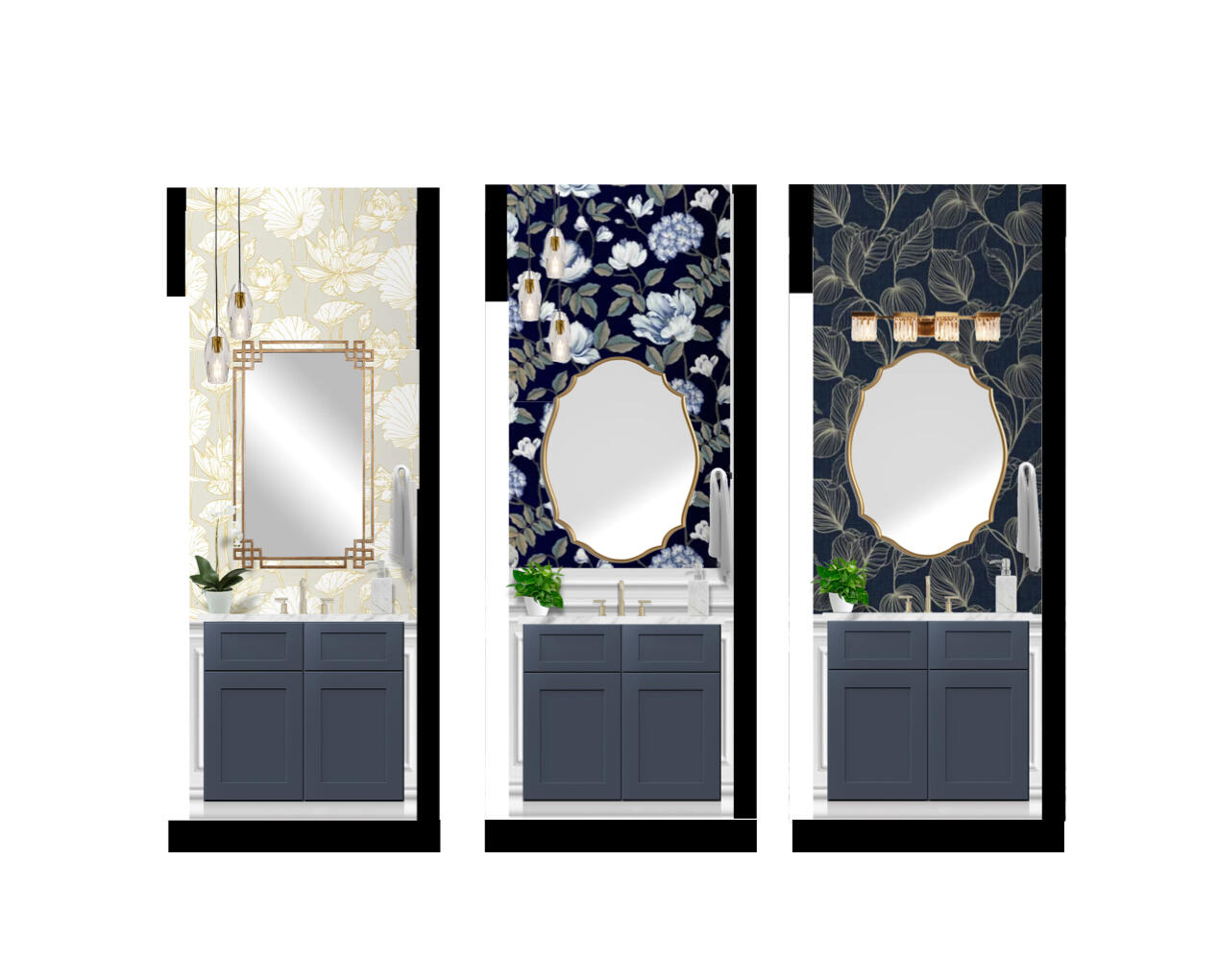 Opciones para baño de visitas. Un espacio elegante y femenino.